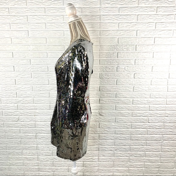 Charlotte Russe Silver Sequined Glam Squad Romper - Picture 6 of 8